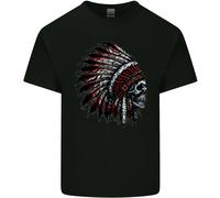 Indiano Teschio Copricapo Motociclista T-Shirt Bambini Bambine