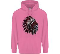 Indiano Teschio Copricapo Motociclista Uomo Felpa