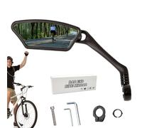 Indicatespoint Bike Mirrors, Electric Bike Mirrors for Handlebars, 360° Adjustable Rotatable Handlebar Mount Rearview Mirror, Shatterproof and Scratch-Resistant (Left)