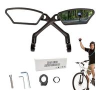 Indicatespoint Bike Mirrors, Electric Bike Mirrors for Handlebars, 360° Adjustable Rotatable Handlebar Mount Rearview Mirror, Shatterproof and Scratch-Resistant (Right+Left)