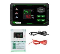 Indicateur d'affichage numérique LED VTM100 voltmètre de puissance DC7-100 V, testeur de batterie pour batteries ternaires/lithium-fer/acide (Set1)