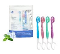Indicativet 5 in 1 Mini Toothbrush & Floss, Disposable Mini Disposable Travel Toothbrush and Floss, 10/26 PCS Portable Multi-functional Toothbrushs for Travel and Gathering Daily Use(Mix,26 Pcs)