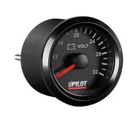 Indicatore 2'' retroilluminato Voltimetro Black Analogue