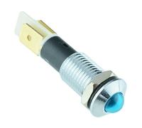 Indicatore A Pannello Metallico Blu LED 10Mm 12V