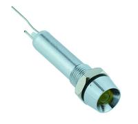 Indicatore A Pannello Metallico Recessato LED Giallo 6Mm 12V