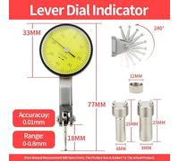 Indicatore a quadrante Micrometro del tipo di ora Comparatore precisione dell'orologio misurazione Indicatori a Strumenti processi industriali(0.8mm Dial Indicator)