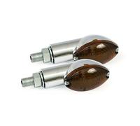 Indicatore Cateye Cromo Fumare, Corto Albero, per Harley-Davidson Con e-Marchio