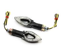 Indicatore Coppia LED Piccolo Loop Nero Contrassegno E Racer per Suzuki Honda