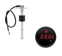 Indicatore del serbatoio dell'olio da 0-190ohm, retroilluminazione rossa con spia + sensore di livello del carburante in acciaio inossidabile for auto Letture chiare(With 575mm sensor)