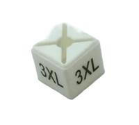 Indicatore delle dimensioni del gancio 200 pezzi in plastica for etichette quadrate stampate for abiti Misuratori bianchi Etichetta di codifica for abbigliamento for l'organizzazione(3x-large)