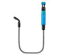 Indicatore di abboccata per pesca alla carpa, con lenza regolabile e catena flessibile, impermeabile ABS Tackle (tubo sottile - blu)