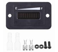 Indicatore di batteria digitale LED 12 V/24 V/36 V/48 V, indicatore batteria con grafico a barre a 10 segmenti, avviso flash a bassa tensione per carrello, camper, (BI003-48V)