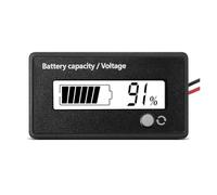 Indicatore di capacità della batteria for carrello da golf DC 12V 24V 36V 48V 60V 72V con allarme, impostazione frontale e pulsante accensione/spegnimento(White)