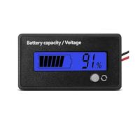 Indicatore di capacità della batteria for carrello da golf DC 12V 24V 36V 48V 60V 72V con allarme, impostazione frontale e pulsante accensione/spegnimento(Blue)
