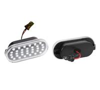 Indicatore Di Direzione 2 luci di posizione laterali a LED, indicatori di direzione per Seat per Leon per Altea per MII per Alhambra per Cordoba per Ibiza per Exeo dinamica luci segnale(Argento)