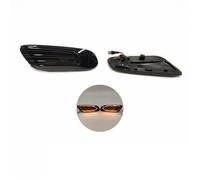 Indicatore di direzione 2 Pezzi Di Luci Di Posizione Laterali A LED Dinamiche Lenti Fumé Color Ambra Per Mini Per Cooper F55 F56 F57(Dynamic Smoke)