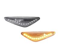 Indicatore di Direzione 2 Pezzi Per BMW Per X5 E70 Per X6 E71 E72 Per X3 F25 LED Laterale Luce Segnalazione Lampeggiante Lampada Indicatori Luci di Posizione(Clear Lens Amber)