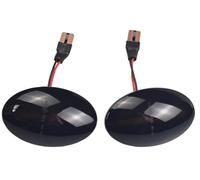Indicatore di direzione a LED Per Opel Per Sintra Per Vita Per Combo BC Per Tigra A Per Corsa C B LED Indicatore Laterale Luce Freccia Indicatori Di Direzione(2PIECES Dynamic Black)