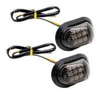 Indicatore di direzione for moto Piranha a 9 LED, luce di direzione da incasso, disponibile in magazzino, nero, for la guida 273 ，Luci per motociclette