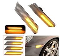 Indicatore di direzione laterale a LED ambra sequenziale sequenziale da 2 pezzi per Porsche Boxster 987 Cayman 987 Carrera 997 Carrera 4/S/4S/GTS Targa Carrera 4/4S GT2 RS GT3 RS Turbo (Bianco)