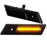 Indicatore di direzione laterale a LED, colorato, nero, vetro fumo, compatibile con BMW Serie 3 E36 1990-1996, serie 5 E34 1987-1996, E32 1986-1994