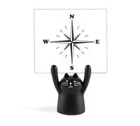 Indicatore di direzione Northwest Watch Memo Holder Cartoon Black Cat Stand Decorazione