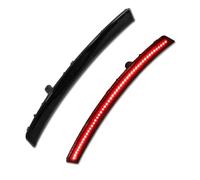 Indicatore Di Direzione Per Chevy Per Corvette C7 2014-2019 Lente Fumé Anteriore Ambra Posteriore Rosso LED Luci Di Segnalazione Laterali Per Auto Lampade A Svasatura(2pcs Rear Red A)