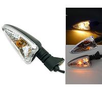 Indicatore di direzione Yamaha MT 125, anteriore sinistro e posteriore destro, omologato E, arancione, trasparente, protezione da cadute