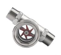Indicatore di flusso con girante in acciaio inox 304 e filettatura esterna per uso industriale (DN20)