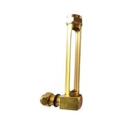 Indicatore di livello deII'olio a gomito con filettatura maschio, vite in ottone a L nell'indicatore del vetro spia deII'olio, dispositivo a doppia finestra, 1 pezz0(1/2inchx150mm)