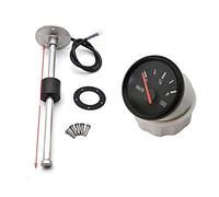 Indicatore Di Livello dell'acqua, Indicatore livello acqua 52MM Indicatore livello acqua luce rossa 0-190Ohm Indicatore livello serbatoio acqua con sensore livello acqua carburante(550MM BB gauge)