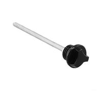 Indicatore di livello di ricambio per serbatoio dell'olio motore in alluminio CNC, adatto per la maggior parte delle moto, moto da cross e ATV, materiale per uso a lungo termine (nero)