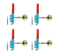 Indicatore di morso per pesca, luce notturna a LED, impermeabile, con fibbia e campana, indicatore di abbondanza luminoso, con batteria per la pesca notturna (luce rossa*4)