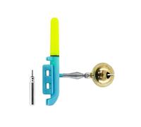Indicatore di morso per pesca, luce notturna a LED, impermeabile, con fibbia e campana, indicatore di abbondanza luminoso, con batteria per la pesca notturna (luce verde)