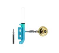 Indicatore di morso per pesca, luce notturna a LED, impermeabile, con fibbia e campana, indicatore di abbondanza luminoso, con batteria per la pesca notturna (C)
