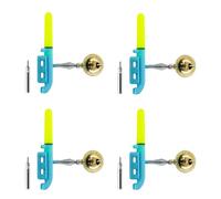 Indicatore di morso per pesca, luce notturna a LED, impermeabile, con fibbia e campana, indicatore di abbondanza luminoso, con batteria per la pesca notturna (luce verde*4)