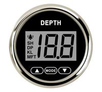 Indicatore di profondità digitale universale da 52 mm con trasduttore e retroilluminazione bianca for yacht, barche pesca battelli a vapore(BS)
