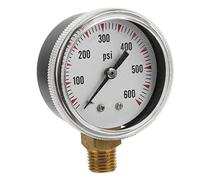 Indicatore di Prova di Pressione, Misurazione Radiale 0-600psi, Misurazione dell'aria con Collegamento in Ottone NPT 1/4 Pollici, per Idraulico, Olio, della Pressione dell'acqua, Facile