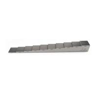 Indicatore di spessore ultrasonico 10 gradini 1018 Blocco di prova di calibrazione UT a cuneo in acciaio per macchinisti e metalmeccanici(36mm)