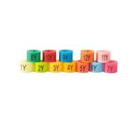 Indicatore di taglia for grucce 200 pezzi Taglie for bambini da 1 anno a 12 anni Kit etichette for indumenti con codifica a colori for l'organizzazione scaffali for abbigliamento(6y)