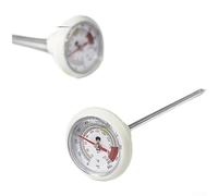 Indicatore di temperatura del caffè e del latte con corpo in acciaio inossidabile e meccanico per un rapido controllo della temperatura durante la cottura a vapore e la schiuma del latte (beige)