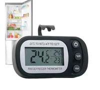 Indicatore di temperatura del frigorifero, Indicatore di temperatura del congelatore | digitale della ambiente impermeabile,Ampio display LCD, funzione di registrazione massimo/