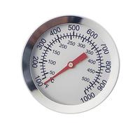 Indicatore di temperatura della griglia con due scale per controlli camera | Costruzione del calibro dell'acciaio inossidabile, hardware di fissaggio del dado di fissaggio, letture a due scale