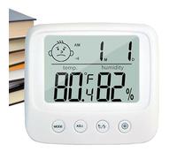 Indicatore di temperatura digitale, igrometro digitale - Igrometro per ambienti con display LCD,Monitor della temperatura, accurato e facile da leggere, del viso per cantina, rettili domestic