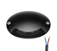Indicatore di terra a LED RUNDA per uso esterno IP67 nero rotondo 70 mm Ø