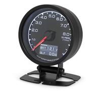Indicatore digitale dell'olio da 62 mm con supporto for sensore, LED a 7 colori, 0~10X100Kpa, misuratore della pressione dell'olio for auto