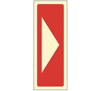 Indicatore direzionale per attrezzature antincendio (segno di sicurezza rigido bagliore nel buio)