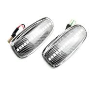 indicatore direzione 1 paio di indicatori direzione a LED per auto per Mercedes per benz W210 W202 CLK W208 SLK R170 W638 Lampada lampeggiante dinamica Freccia Retrovisore(Crystal white)