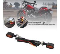 Indicatore direzione a LED posteriore Mini per Sportster Dyna Softail BLKA H7