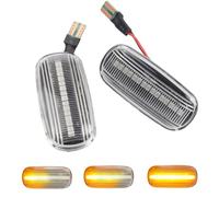 Indicatore laterale dinamico a LED per A-udi A3 S3 8P A4 S4 RS4 B6 B7 B8 | per A6 S6 RS6 C5 C7,Ambra Super Bright Canbus ripetitore sequenziale luci (trasparente)